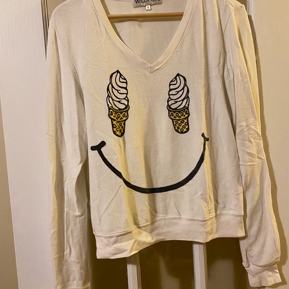 Wildfox soft serve smiley face sweater Small - Picture 2 of 5